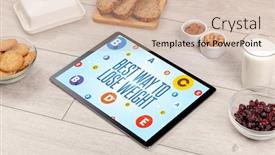  Presentation with weight - Slides with healthy-tablet-pc-compostion background and a soft green colored foreground