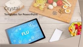  Presentation with immune system - Slide deck with healthy-tablet-pc-compostion background and a lemonade colored foreground