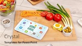  Presentation with healthy - PPT layouts with healthy-tablet-pc-compostion background and a lemonade colored foreground