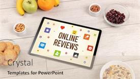  Presentation with healthy - Slide deck with healthy-tablet-pc-compostion background and a lemonade colored foreground