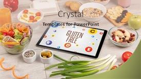  Presentation with gluten free - Slide deck with healthy-tablet-pc-compostion background and a lemonade colored foreground