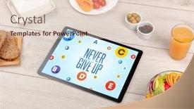  Presentation with weight loss - Cool new slides with healthy-tablet-pc-compostion backdrop and a lemonade colored foreground