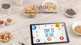  Presentation with detox - Theme having healthy-tablet-pc-compostion background and a lemonade colored foreground