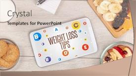  Presentation with loss - PPT theme featuring healthy-tablet-pc-compostion background and a lemonade colored foreground