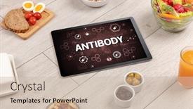  Presentation with antibody - Beautiful slide set featuring healthy-tablet-pc-compostion backdrop and a soft green colored foreground
