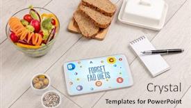  Presentation with weight loss - Presentation theme consisting of healthy-tablet-pc-compostion background and a lemonade colored foreground