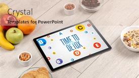  Presentation with weight loss - Slide set enhanced with healthy-tablet-pc-compostion background and a lemonade colored foreground