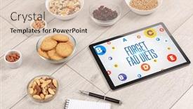  Presentation with weight loss - Presentation design with healthy-tablet-pc-compostion background and a lemonade colored foreground