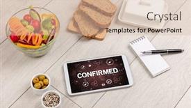  Presentation with immune system - PPT theme consisting of healthy-tablet-pc-compostion background and a lemonade colored foreground