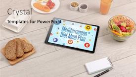  Presentation with mediterranean diet - Amazing slides having healthy-tablet-pc-compostion backdrop and a lemonade colored foreground