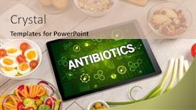 Presentation with antibiotics - Beautiful PPT theme featuring healthy-tablet-pc-compostion backdrop and a lemonade colored foreground