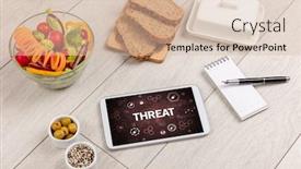  Presentation with immune system - PPT theme having healthy-tablet-pc-compostion background and a lemonade colored foreground