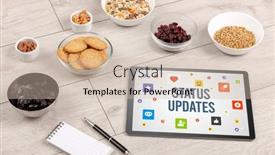  Presentation with healthy - Slides having healthy-tablet-pc-compostion background and a soft green colored foreground