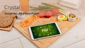  Presentation with immune - Audience pleasing PPT layouts consisting of healthy-tablet-pc-compostion backdrop and a coral colored foreground