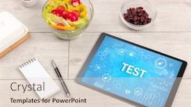  Presentation with immune system - Beautiful PPT layouts featuring healthy-tablet-pc-compostion backdrop and a lemonade colored foreground