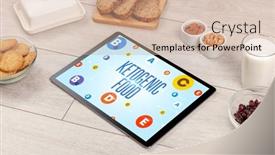  Presentation with weight loss - PPT theme enhanced with healthy-tablet-pc-compostion background and a soft green colored foreground