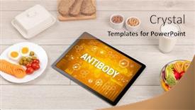  Presentation with antibody - Amazing slide set having healthy-tablet-pc-compostion backdrop and a soft green colored foreground