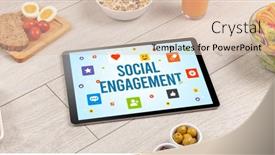  Presentation with engagement - Presentation theme having healthy-tablet-pc-compostion background and a lemonade colored foreground