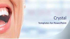  Presentation with beautiful black women smiling - Amazing slide deck having healthy teeth - beautiful woman smile backdrop and a sky blue colored foreground