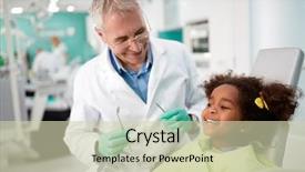  Presentation with dental - Audience pleasing PPT layouts consisting of healthy teeth - happy kid on dental chair backdrop and a soft green colored foreground