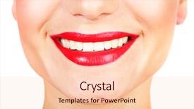  Presentation with perfect - Slides featuring healthy teeth and red lips background and a lemonade colored foreground