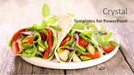  Presentation with tortilla - Presentation consisting of healthy-tex-mex-tortilla-wraps background and a blonde colored foreground