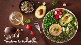  Presentation with vegan - Cool new presentation with healthy-vegan-lunch-bowl backdrop and a tawny brown colored foreground