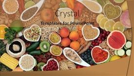  Presentation with vegan food - Amazing PPT layouts having healthy-vegan-super-food-diet backdrop and a coral colored foreground