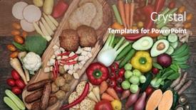  Presentation with vegan diet - Slide deck having healthy-vegan-super-food-diet background and a tawny brown colored foreground