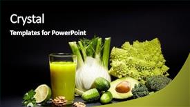  Presentation with antioxidant - Beautiful presentation featuring healthy vegetable juices for refreshment backdrop and a black colored foreground