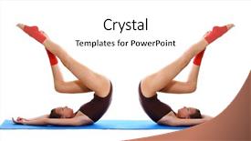  Presentation with fitness - PPT theme featuring healthy way life - studio portrait of a fitness background and a white colored foreground