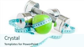  Presentation with healthy - Beautiful PPT layouts featuring healthy way of life backdrop and a cool aqua colored foreground