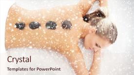  Presentation with medical spa massage outdoor balinese - Amazing presentation theme having healthy woman in spa massage backdrop and a  colored foreground