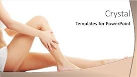  Presentation with healthy - PPT theme with healthy-woman-legs-isolated background and a white colored foreground