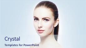  Presentation with health woman running female runner - Slides consisting of healthy woman over cold cyan background and a sky blue colored foreground