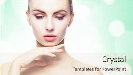  Presentation with teal - Beautiful presentation theme featuring healthy woman over teal backdrop and a lemonade colored foreground