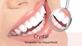  Presentation with dentist - Cool new slide set with healthy woman teeth backdrop and a lemonade colored foreground