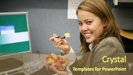  Presentation with break up divorce shared custody - Beautiful presentation theme featuring healthy workplace - pretty woman taking a break backdrop and a  colored foreground