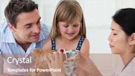  Presentation with giving - PPT theme enhanced with healthy workplace - serious doctor giving medecine background and a  colored foreground