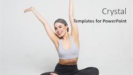  Presentation with healthy - Amazing slide set having healthy-young-female-isolated backdrop and a white colored foreground