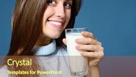  Presentation with teen girl - Audience pleasing slide set consisting of healty - portrait of beautiful cheerful teen backdrop and a tawny brown colored foreground