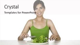  Presentation with healty - Beautiful presentation theme featuring healty diet backdrop and a white colored foreground