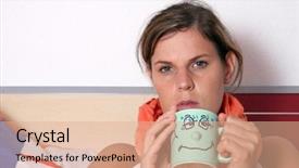  Presentation with stroke - Audience pleasing PPT layouts consisting of heamorrhagic stroke - being sick a young woman backdrop and a coral colored foreground