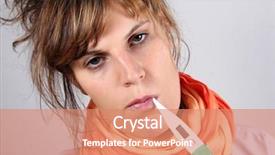  Presentation with stroke - Presentation theme enhanced with heamorrhagic stroke - feeling dizzy a young woman background and a coral colored foreground