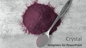  Presentation with acai - Beautiful slide deck featuring alternative medicine free - heap of acai powder backdrop and a light gray colored foreground