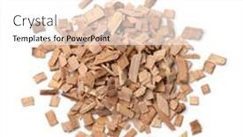  Presentation with wood chips - Presentation theme with heap-of-beech-wood-chips background and a white colored foreground
