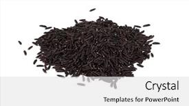  Presentation with rice - PPT layouts enhanced with heap of black rice background and a white colored foreground