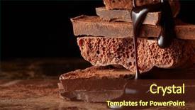  Presentation with chocolate - Theme consisting of heap of broken pieces chocolate background and a tawny brown colored foreground