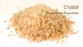  Presentation with sugar cane - PPT layouts with heap of brown cane sugar background and a cream colored foreground