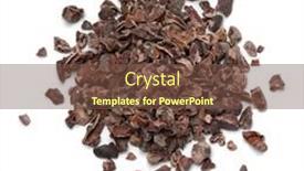  Presentation with cacao - Presentation theme enhanced with heap-of-cacao-nibs-dried background and a tawny brown colored foreground